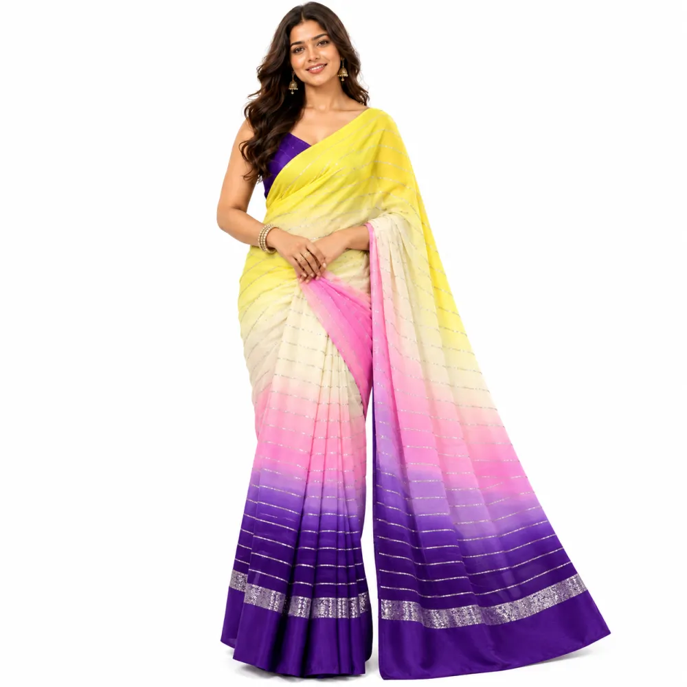 Viscose Georgette Ombre Saree
