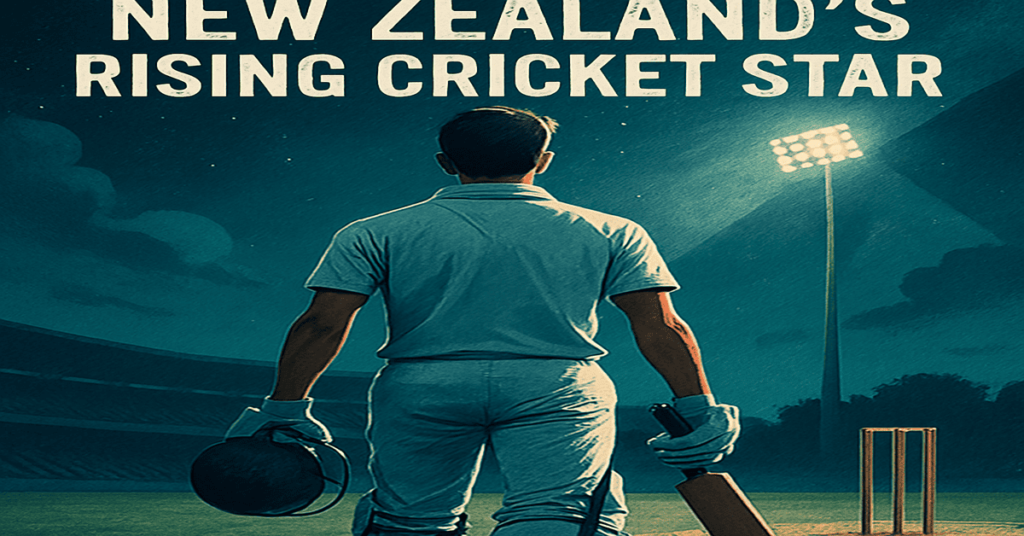 Zakary Foulkes celebrates on Test debut for New Zealand