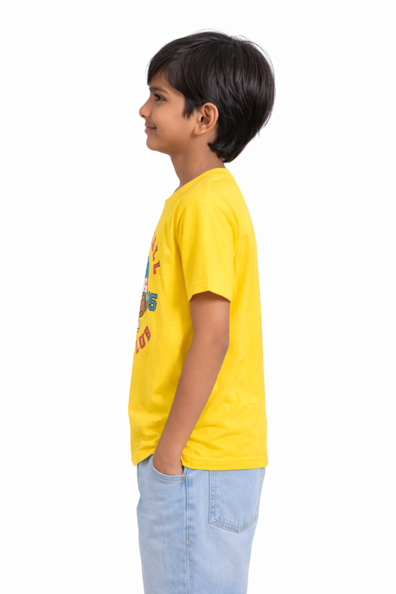 Kids Baseball Sport Club T-Shirt – Amazing 1985 Sports Design for Boys 4-10 Years 11 Kids Baseball Sport Club T-Shirt yellow casual cotton T-shirt for boys with baseball graphic print
