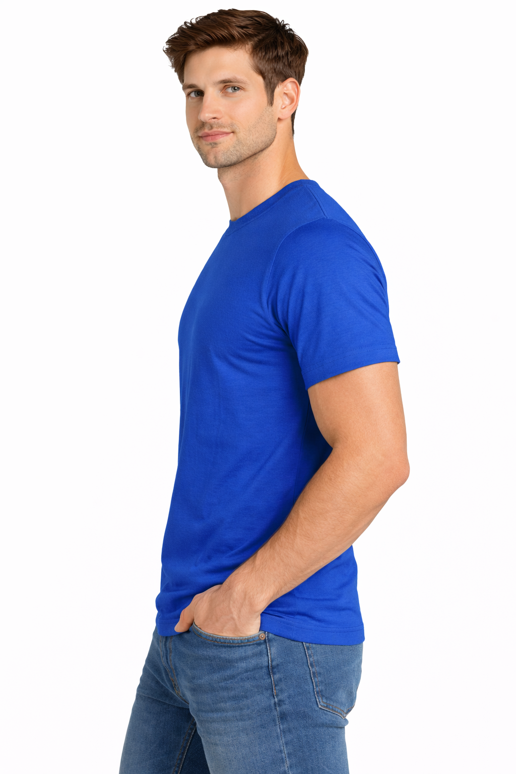3 Stunning Blue Unisex Cotton T Shirt for Everyday Comfort & Style 8 Blue Unisex Cotton T Shirt with classic plain design for men and women