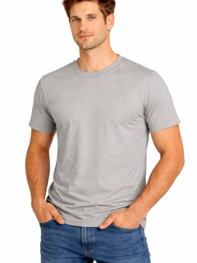 Shop by Category 19 Grey Unisex Cotton T Shirt with classic plain design for men and women