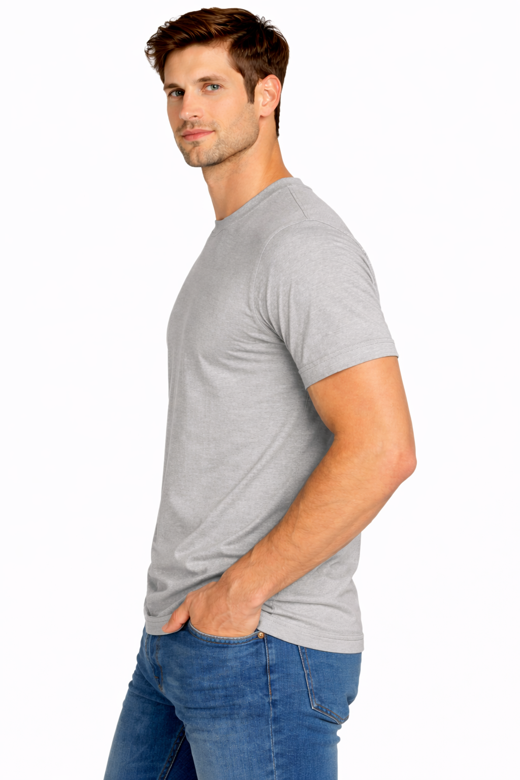 4 Stunning Grey Unisex Cotton T Shirt for Everyday Comfort & Style 7 Grey Unisex Cotton T Shirt with classic plain design for men and women