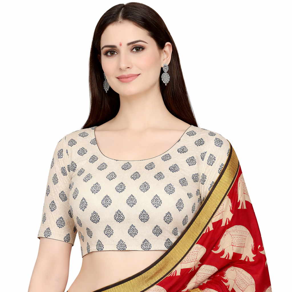 5 Royal Red Elephant Kalamkari Silk Saree with Nizam Border 8 Red Elephant Kalamkari Silk Saree with traditional elephant motifs and Nizam border